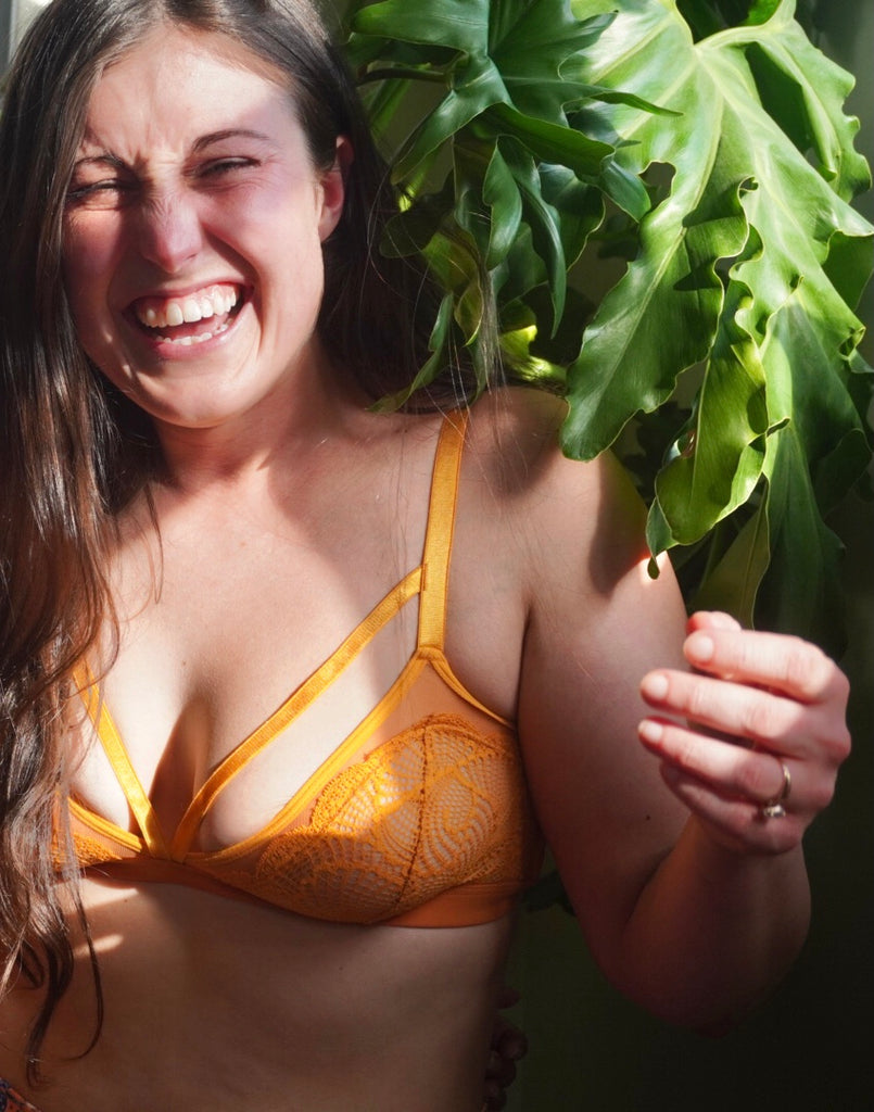 Gina Cutout Bralette Saffron